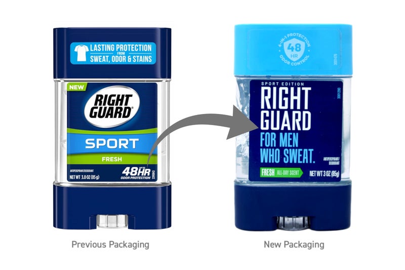 Right Guard مضاد التعرق ومزيل العرق من رايت غارد سبورت، جل شفاف، منعش، 3 أونصات (عبوة من 4) - Image 5
